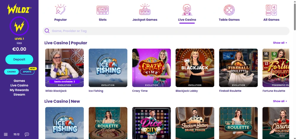 live-casino wildz